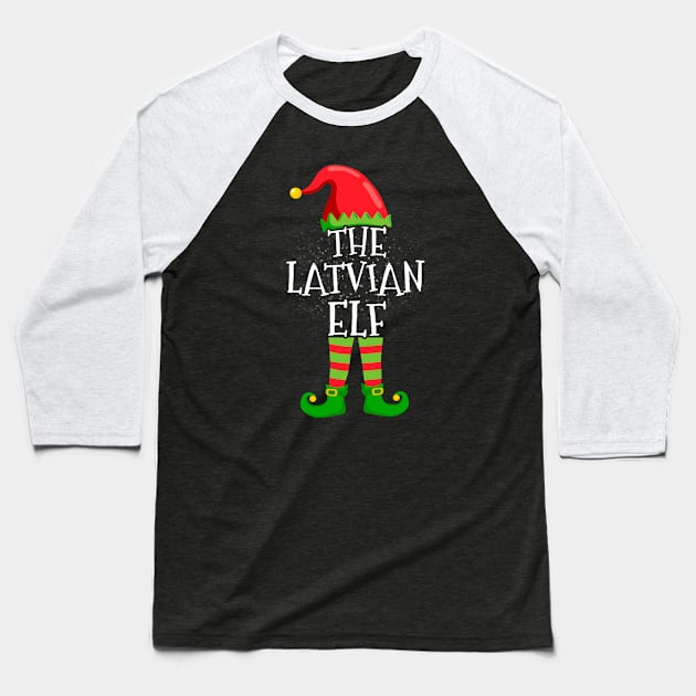 Latvian Elf Family Matching Christmas Group Funny Gift Baseball T-Shirt by silvercoin